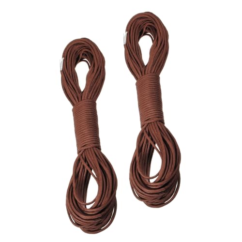 DECHOUS Cuerda de Paracaídas de 7 Núcleos 4 MM Resistente para Camping y Senderismo Cuerda Multiusos de Nailon Marrón 31 M para Tiendas de Campaña y Amarres al Aire Libre