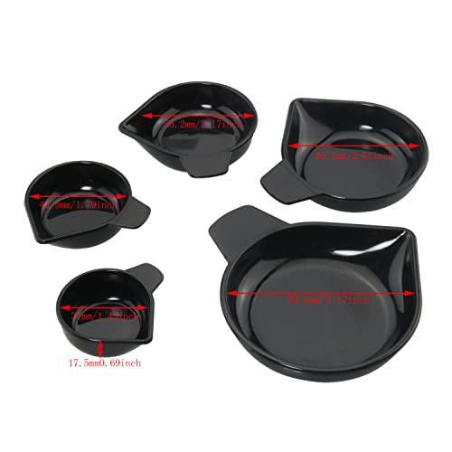 5pcs weighing powder pans set plastic black digital display mini counter scale measures powders liquids solids
