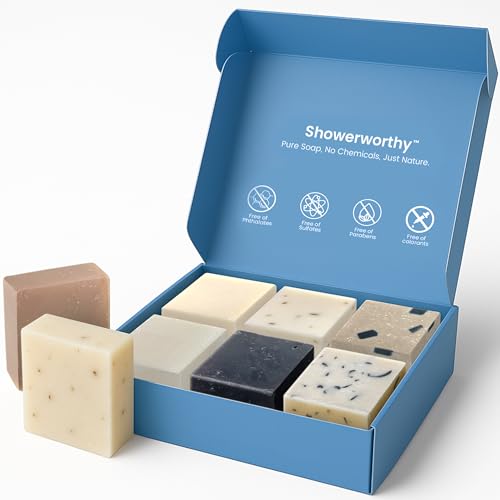 Organic Bar Soap Gift Set – 8 Handmade Natural Bar Soap for Men & Women – Cold Process With Goat Milk & Essential Oil for Moisturizing Dry & Sensitive Skin 8 Different Scents 5 oz Each