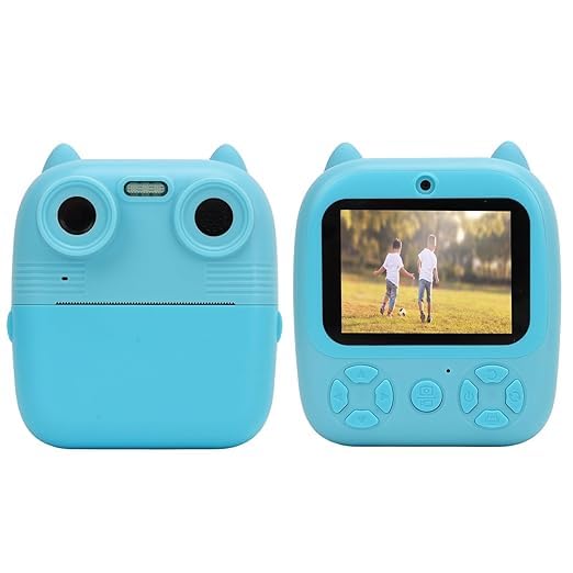 Drumstone ( ??????? ?? ????? ???????? ) Digital Instant Print Camera, 48MP 1080P Digital Camera, Front Rear Dual Lens Cartoon Playback Selfie Video Camera: Ideal for Children