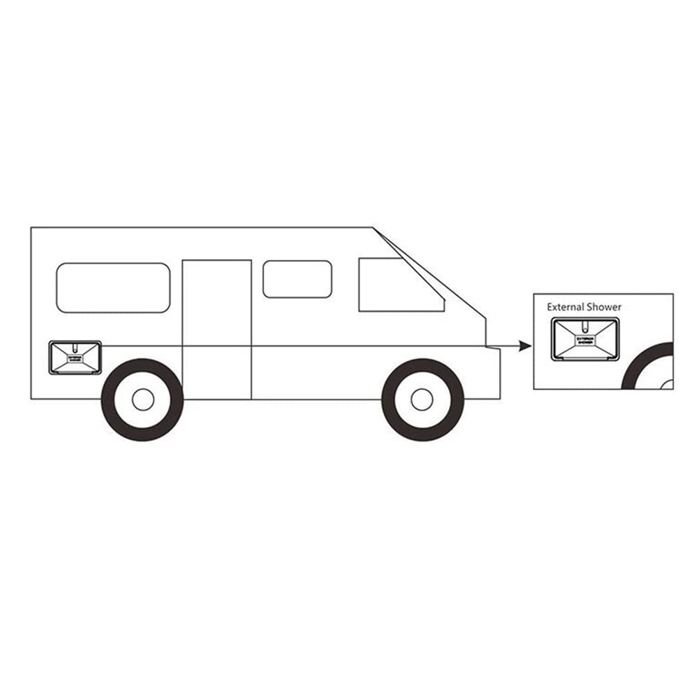 RV Caja de ducha exterior rociador rápido y manguera kit de manguera para accesorios de de autocaravana