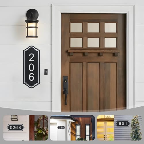 House Numbers for Outside, Mailbox Numbers and Address Signs - 2 Complete Sets of 0-9 Digits, Waterproof and Rustproof for Outdoor Use, Easy to Install