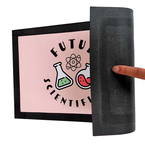 Paillasson Rose Tapis d'Entrée Thème Sciences 60x40cm