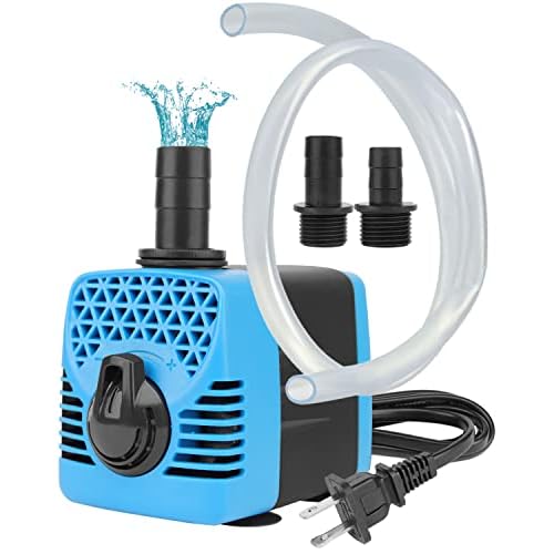 AquaMiracle 400GPH Aquarium Water Pumps (1500L/H, 25W) Fountain Pump Pond Pump Submersible Water Pump with Flow Control for Fish Tank, Fountain, Waterfall, Filtration, Water feature, Hydropo