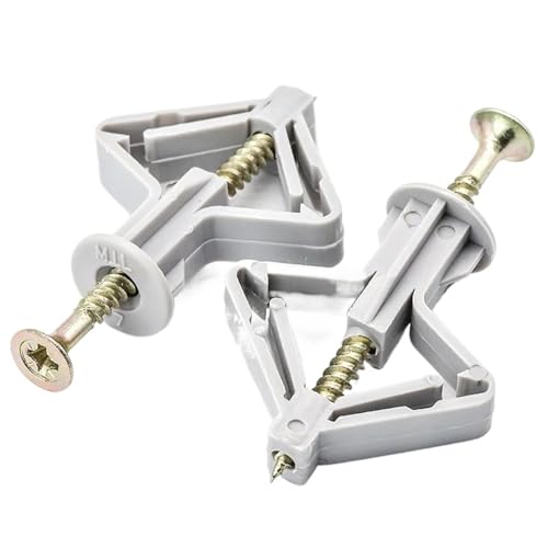 Self Drilling Anchor Screws 200pcs Grey Expantube Screw for Wallexpantion Plasterboard Fix Antirotate Drywall Stabilizer Bolt(Medium)