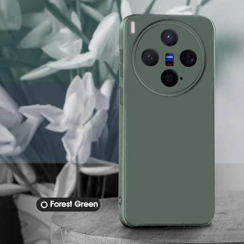 Image of Back Cover for Vivo X300 5G | Full Camera Protection | Premium Liquid Silicon Case | Flexible Bumper Case for Vivo X300 5G (Military Green)