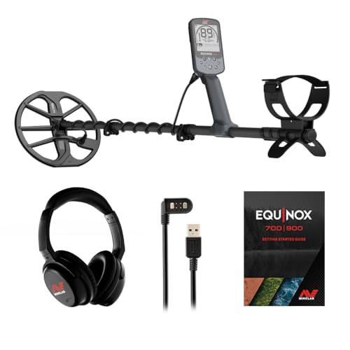 MINELAB Equinox 900 Multi-Frequency Collapsible Metal Detector for Adults with EQX 11" & 6” Waterproof Double-D Coils (Option for 6 Single Frequencies, 4 Detect Modes, Wireless Headphones Included) option