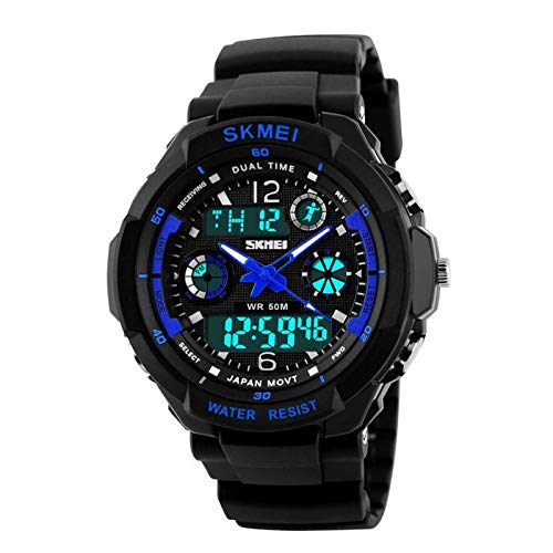 Relógio Masculino Skmei Anadigi 0931 Azul