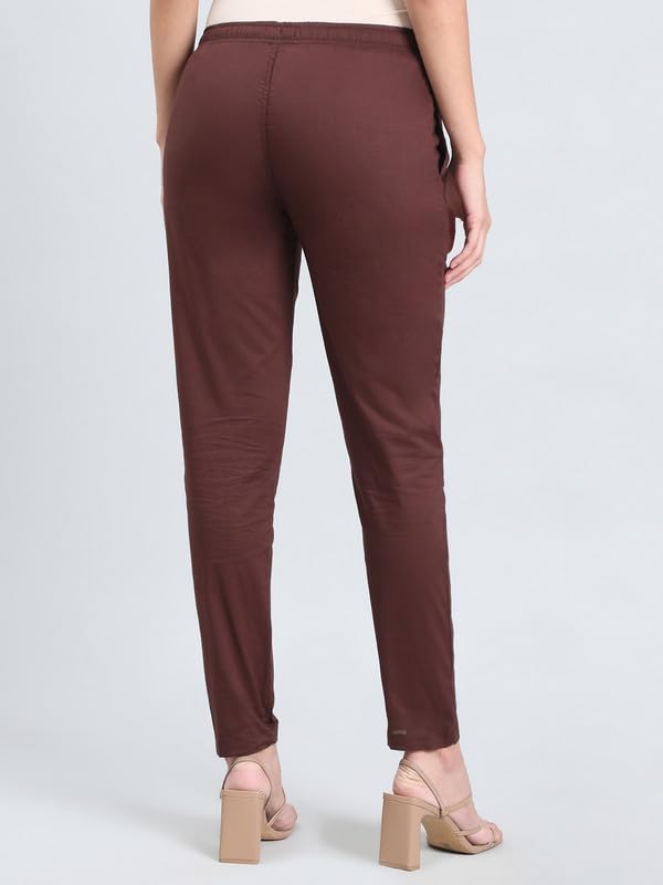 Image of GO COLORS Soft Cotton Pant Full Length for Women| Breathable, Mid Rise