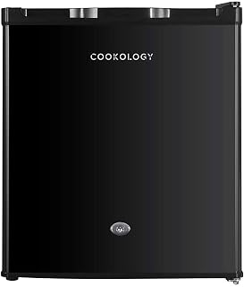 Cookology MFR42LK Small Table Top Mini Countertop Fridge 42 Litre Capacity, Features a Reversible Door, Adjustable Temperature Control and Legs with Lock and a Chiller Box - In Black