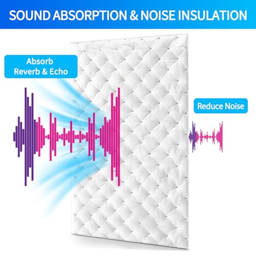 Coton auto-adhésif insonorisant blanc TroyStudio isolation phonique 1.3cm - 4