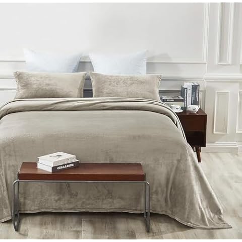 Southwest Canyon Comfort Collection Velvet Plush Sheet Set, California King, Taupe Cover