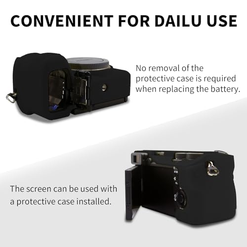 Easy Hood Capa de câmera para Sony Alpha 6700, capa protetora de silicone macio a6700 DSLR para câme