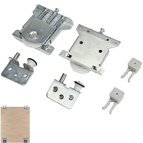 Coulissantes pour Porte de Garde-Robe Roues Rouleaux de Porte Coulissante en Nylon Roulette Porte Coulissante Placard Pièces de Porte Coulissantes Meubles Poulie Penderie pour Armoire Cabinet 2 Pièces
