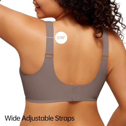Image of LetsJoli Wireless Bras for Women No Underwire Full Coverage Push Up Bra Support Plus Size Bras for Older Women Bralettes