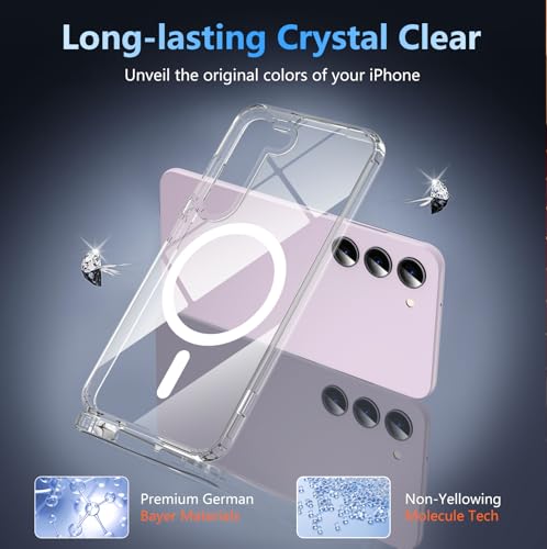 Coque Samsung Galaxy S23 aimantée transparente avec protège-écran intégré - 4