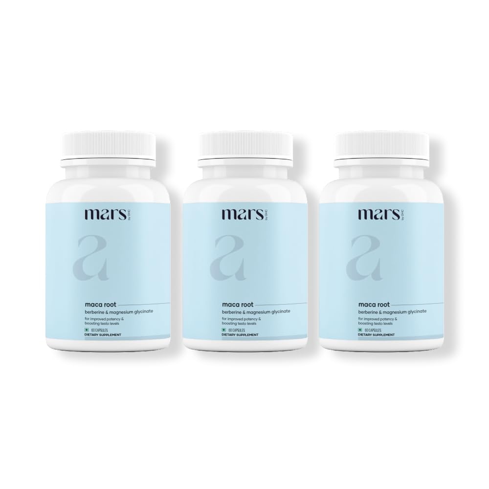 mars by GHC Natural Surge Max Caps | Powered with Shilajit, Safed Musli & Gokshura | 60 Capsules (Pack of 3)