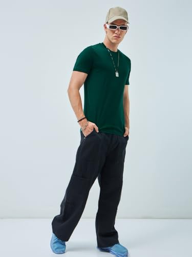 Image of Bewakoof Men's Solid Regular Fit T-Shirt