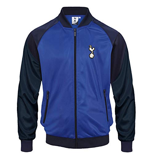 Tottenham Hotspur FC Official Boys Retro Track Top Jacket Navy Royal 12-13 Years