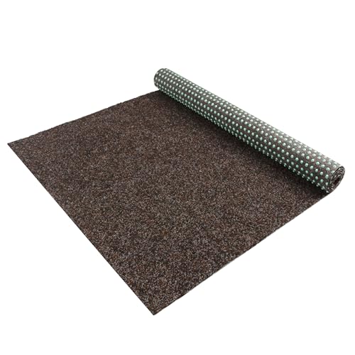 Primaflor Rasenteppich GREEN Meterware – Braun, 1,33m x 1,50m – Outdoor Kunstrasenteppich wetterfest & pflegeleicht