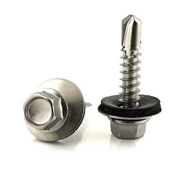 Hex Head Zinc Plated Self-Drilling Screws, 10 x 20 mm, Pack Of 100 Pieces (Silver) (B0BHNZZMCX) Amazon Price History, Amazon Price Tracker
