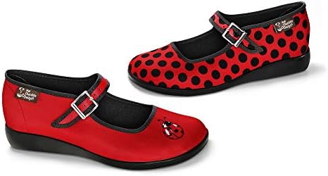 Hot Chocolate Design Chocolaticas Ladybug Women's Mary Jane Flat Multicoloured HCD 38 - 1