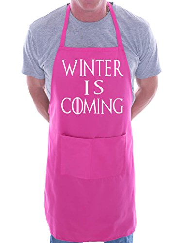 Image of Print4U Winter Is Coming Games Thrones BBQ Cooking Funny Novelty Apron Pink
