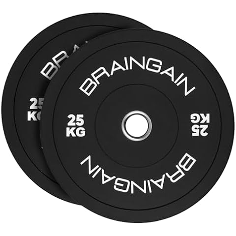 BRAINGAIN 25kg Olympic Black Bumper Plates Cover