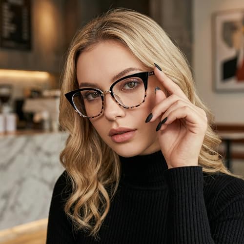 Image of Cat Eye Blue Light Blocking Glasses for Women Men, Anti-fatigue Anti UV Ray Computer Gaming Glasses