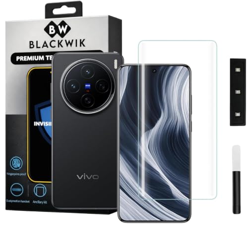 Image of Blackwik Advanced Curved UV Tempered Glass For Vivo X200 Cellphone (Transparent, Pack Of 1) Advanced Border Less Full Screen Coverage UV Screen Protector Guard With Installation Kit