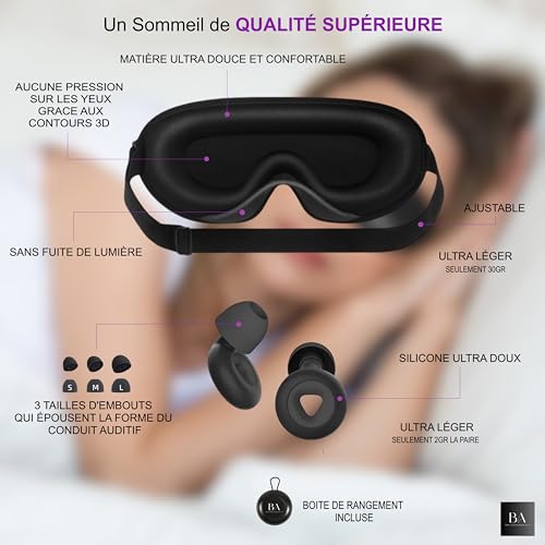 Body Accessories by ST – Kit Bouchons d’oreilles et Masque de sommeil Body Accessories by ST – Kit Bouchons d’oreilles et Masque de sommeil