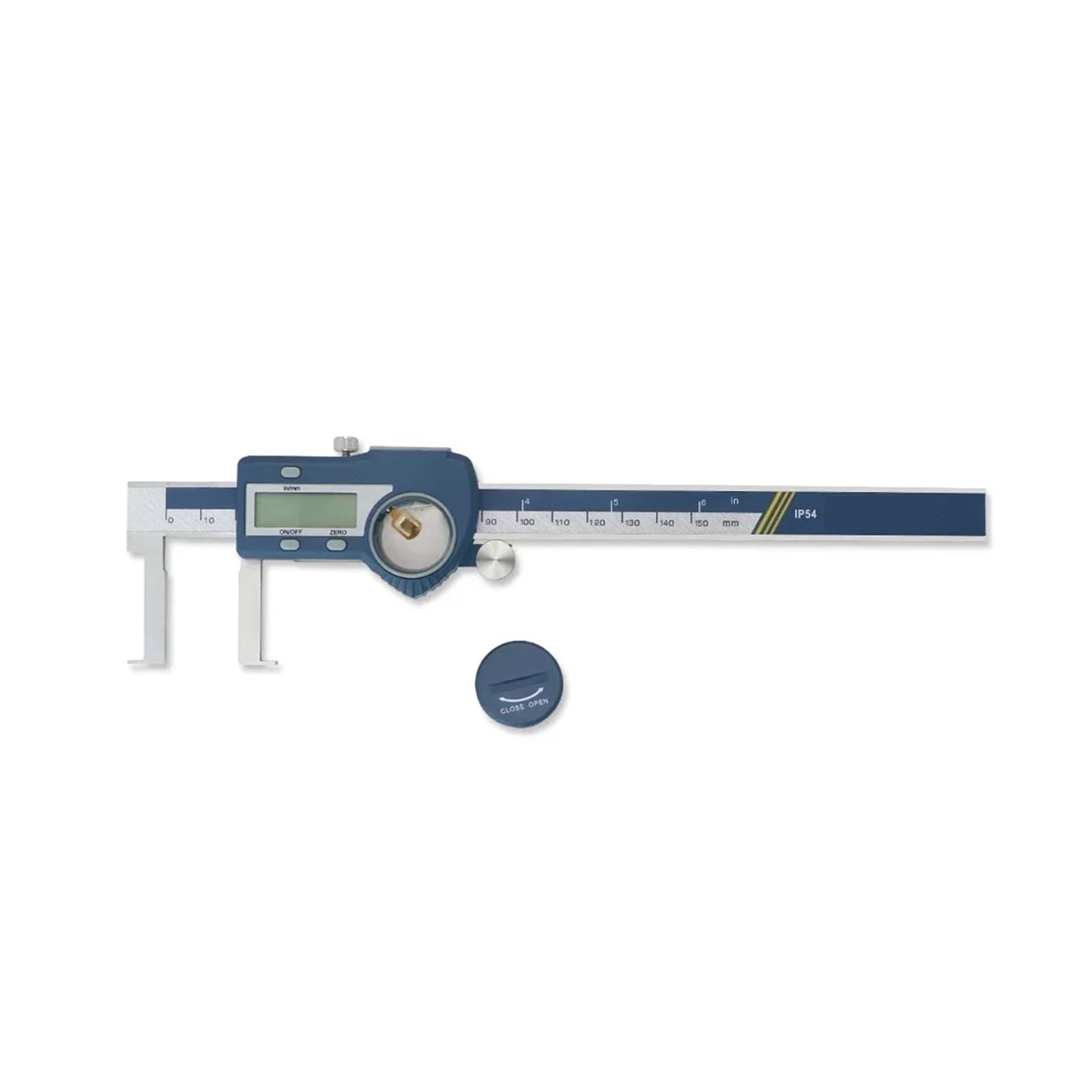 Calibro digitale in acciaio inossidabile, calibro digitale elettronico con scanalatura interna 22-150/25-200/30-300mm con punte piatte (Size : 5120L-200)