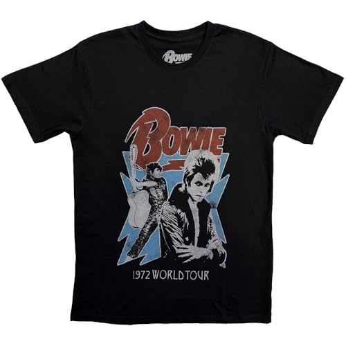 Rockoff Trade 1972 World Tour T-Shirt, Noir-Noir, Medium Homme