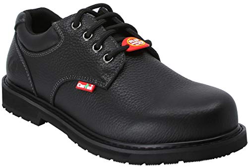 CACTUS Men’s 4” Mark II-Tested Slip-Resistant Tumbled Full Grain Leather Slip Resistant Rubber Outsole Restaurant Kitchen Work Shoe Non Slip