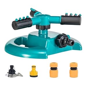 , Einstellbarer 360-Grad-Rotationssprinkler Für Großflächenberechnung, 360-Grad-Rotations-Beregnun... für große Flächen für Gemüsebeete, Blumenbeete, Gewächshäuser, Parks und zum Spielen für Kind