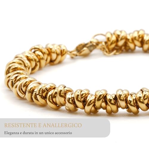 Omi Creative Concept - Bracelet Femme Tressé Nodini en Acier, Différentes Couleurs, Regolabile, Acier allié, Pas de gemme – vue 4