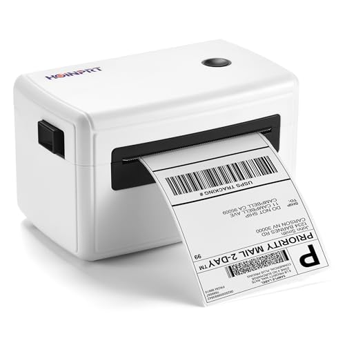 Image of Thermal Label Printer 4x6 - USB Shipping Label Maker for Small Business - High-Speed, Inkless, Label Printer for USPS, Amazon, Etsy, Shopify - Windows Compatible (White)