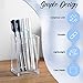 Acrylic Pencil and Pen Holder Makeup Brush Organizer Acrylic Pen Pencil Holder Square Pen Holder (Clear Color)
