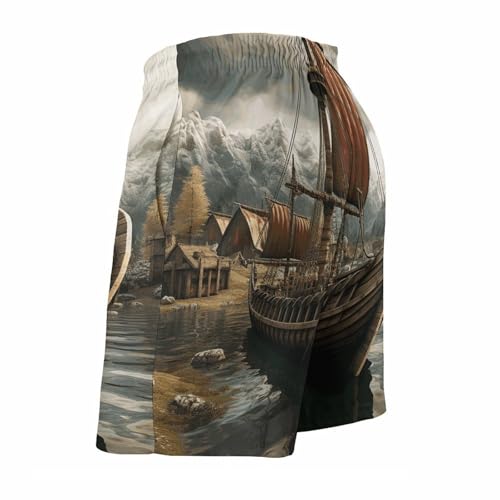 Old Boat Mens Swim Trunks Quick Dry Hawaii Bathing Suit Board Shorts with Mesh Lining-4