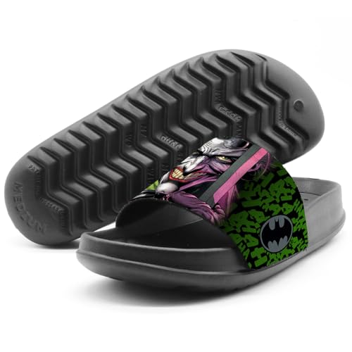 Popfunk Batman Joker Face to Face Unisex Adult Slides Adjustable Flip Flop Sandals Officially Licensed Hypd Slydr Switch™4