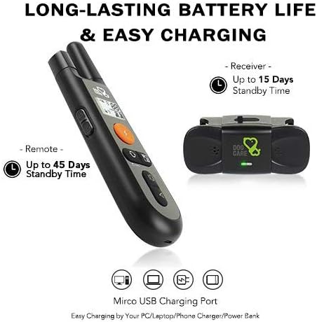 DOG CARE Dog Training Collar Rechargeable collar with vibration, shock, and rainproof features for stylish and effective training.