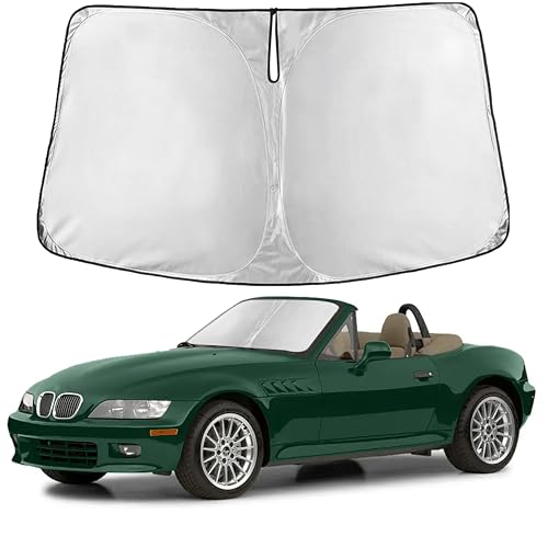 Image of EcoNour Windshield Sunshade Compatible for BMW Z3 1996-2000 2001 2002, Sun Visor for Front Windshield & Window Sun Shade Cover, UV Heat Blocker & Protector, Car Accessories