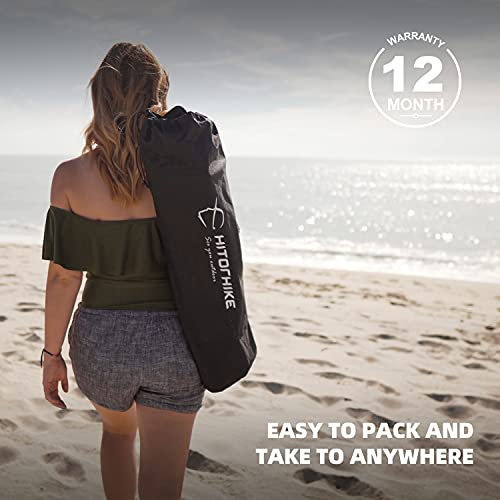 Hitorhike Low Sling Beach Camping Concert Folding Chair With Armrests And Breathable Nylon Mesh Back Compact And Sturdy Chair #TOP4