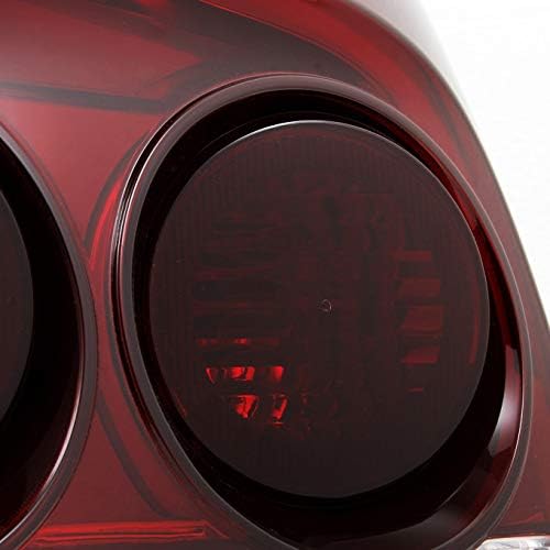 AKKON - For Dodge Charger 4Dr Sedan Dark Red Tail Lights Brake Lamps Driver and Passenger Replacement