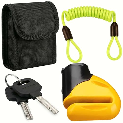 MONZANA® Bremsscheibenschloss Set mit Erinnerungskabel 3 Schlüssel mit LED Scheibenschloss Fahrradschloss Motorradschloss MONZANA® Bremsscheibenschloss Set mit Erinnerungskabel 3 Schlüssel mit LED Scheibenschloss Fahrradschloss Motorradschloss