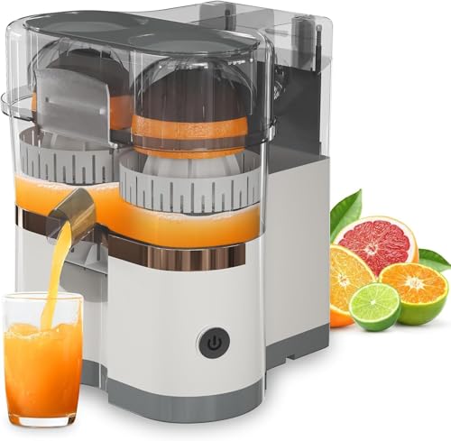 Dual-Head Electric Citrus Juicer Portable Lemon Squeezer Orange Juicer for Fresh Orange Lemon Lime Kiwi Grapefruit