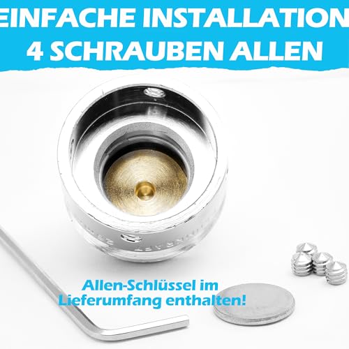 BLUMKRAFT Heizkörperadapter kompatibel mit Danfoss RAVL, 26 mm bis M30 x 1,5 für Thermostatkopf M30 x 1,5 Außengewinde