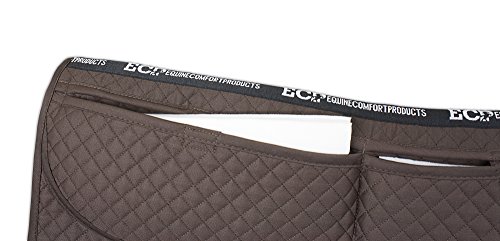 ECP All Purpose Diamond Quilted Therapeutic Contoured Correction Support Western Saddle Pad with Adjustable Memory Foam