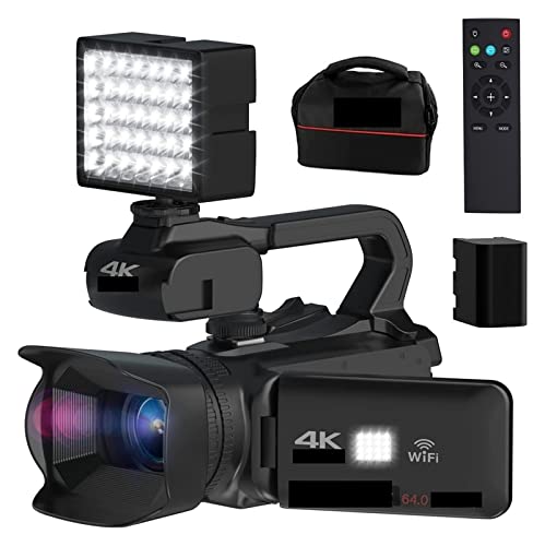 Caméscope 4K streaming webcam avec enregistreur numérique et fonction time lapse photo 64MP