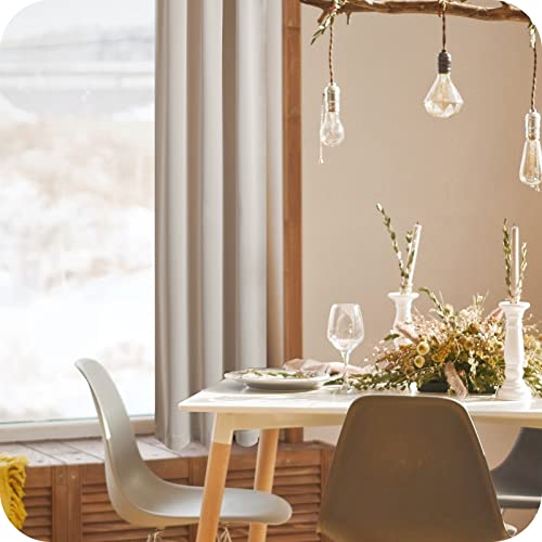 MRTREES Beige Kitchen Curtains for Windows, 2 Panels Waterproof Bathroom Curtains, Short Blackout Curtains 30x45 Inch 75x115 CM, Beige - Cosy Home Interiors MRTREES Beige Kitchen Curtains for Windows, 2 Panels Waterproof Bathroom Curtains, Short Blackout Curtains 30x45 Inch 75x115 CM, Beige - Image 5